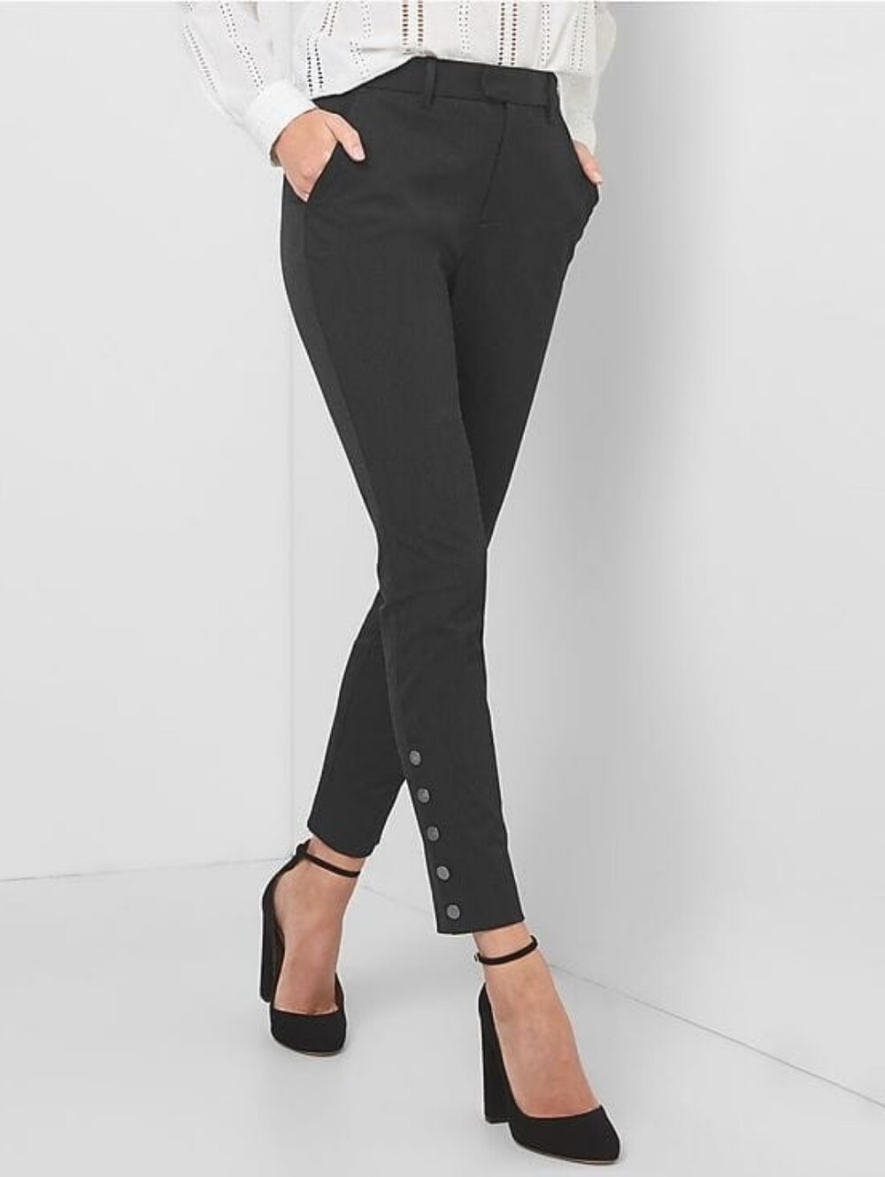 GAP Ankle Pants with Button Hem